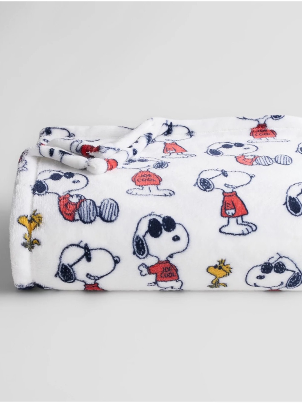 Peanuts Snoopy & Woodstock Joe Cool Plush Throw Blanket
